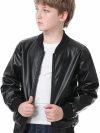 Boys PU Leather Jacket - Fashion Outerwear Coat