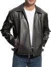 Fentrovia Faux Leather Bomber Jacket - Lightweight Men's