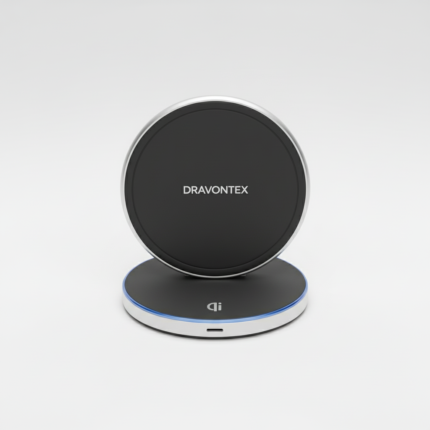Dravontex AuraCharge Pro 15W Fast Wireless Charger | Qi-Certified Charging Pad